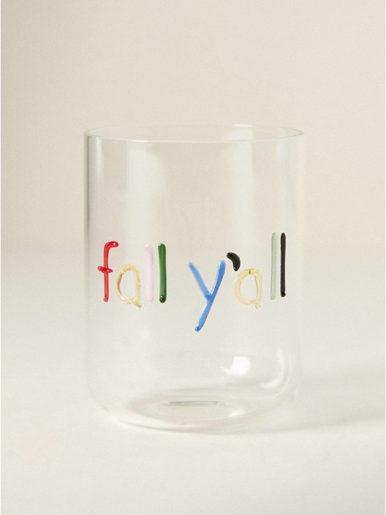 Anthropologie Other - Anthropologie The Love Notes Icon Juice Glass Fall Y'all